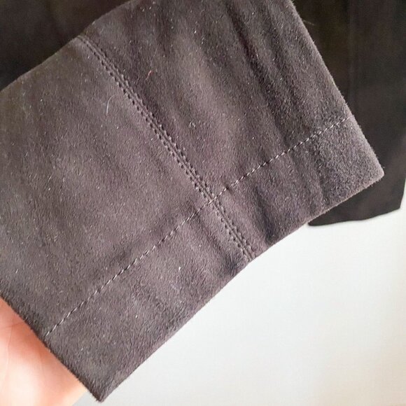 St .John Deep Espresso Brown Suede Ankle Lenght High Rise Leggings Trousers 10 - Picture 8 of 10